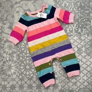 NWT Baby Gap sweater one-piece rainbow, size 0-3 months